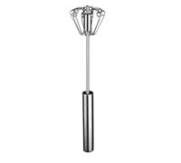 Batidora de whisky semiautomática, batidora giratoria de empuje manual, toalla de leche versátil para mezclar, whisking, beating & Stirring (S)