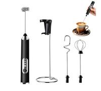 Batidora Eléctrica de Manual,Herramienta Ajustable de Acero Inoxidable de 3 Velocidades | Varilla Eléctrica para Leche Espumadora - para Repostería, Aficionados, Profesionales, Mayores, Café con Leche