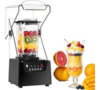 Batidora eléctrica de pie de 2 litros, 17000 rpm, cuchilla trituradora de hielo con carcasa insonorizada, 5 velocidades, máquina de cocina silenciosa con pared dentada, para batidos y frutas. 110V