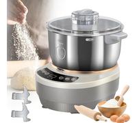 Batidora eléctrica de soporte, máquina de amasado de masa de acero inoxidable, sincronización de microcomputadora y fermentación a temperatura constante, incluye tazas medidoras y hoja para hornear en