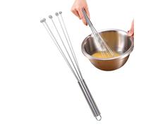 Batidora manual - Batidora de mano de acero inoxidable, batidora de acero inoxidable, batidora de huevo de alambre para remover, hornear en la cocina