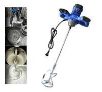 Batidora Mortero, Mezclador de Mortero, Mezclador de Taladro 2600W Batidor Pintura y Mortero, Agitador M14 Ajustable Cemento Hormigonera, Mezclador de yeso, 6 Velocidades Variables, Ø 120 x 590 mm
