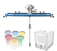 Batidora neumática de velocidad ajustable de 0 a 1300 rpm para diferentes viscosidades, ideal para aplicaciones de revestimiento y procesamiento de alimentos