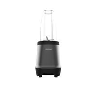 Cecotec Batidora de vaso individual Nutriblender Fusion, Potencia 1000 W, 6 Cuchillas Recubrimiento Titaneo Negro, Smothies, Batidos y Zumos, 2 Vasos portátiles 900 y 500ml, Pica Hielo