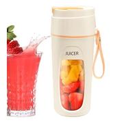 Batidora personal portátil, batidora de frutas de 340 ml, hermética, recargable, 3000 mAh, portátil con batería para batidos, para camping, playa, bebidas heladas, gimnasio y zumos