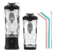 Batidora Portátil,380ml Licuadora Portátil con 6 Cuchillas,Mini Licuadora Recargable para Batidos y Batidos,Batidora Portátil Personal,Mini Batidora Smoothies Para Hogar,Oficina, Camping(Negro)