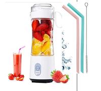 Batidora Portatil,380ml Licuadora Portátil con Seis Cuchillas en 3D,Batidora Portátil Personal para Smoothie Maker,4000mAh Mini Licuadora Recargable Para Hogar,Oficina,Camping y Viajes