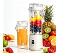 Batidora portátil con tapa para beber, 600 ml, personal, para el hogar, la cocina, el gimnasio, mini licuadora recargable con USB-C, inalámbrico, mini batidora para batidos y batidos