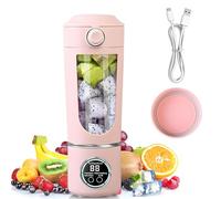 Batidora portátil de 700 ml para batidos de pie, mini batidora con 12 cuchillas de acero inoxidable y pantalla digital, batidos recargables y batidos más pequeños para viajes, cocina, oficina, fitness