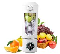 Batidora portátil de 700 ml, recargable, mini batidora con pantalla digital, batidora para llevar batidos, frutas, vegetales, gimnasio, oficina, camping, viajes (color blanco)