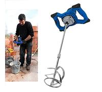Batidora portátil de paleta de 2600 W ajustable de 6 velocidades, agitador eléctrico de mano, herramienta mezcladora para lechada, color cemento yeso