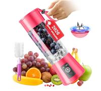 Batidora portátil inalámbrica de tamaño personal, mini licuadora para hacer batidos y batidos, taza de viaje sin BPA, potente traje de mezcla en oficina, hogar, gimnasio, día de la madre