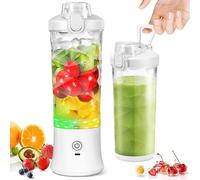 Batidora Portatil, Licuadora Portátil Batidora Smoothie,Batidora Smoothie 600 ml de Gran Capacidad y Batería de 4000 mAh, 6 Cuchillas 3D y Resistente al Agua IPx67, Hogar/Oficina/Exterior,