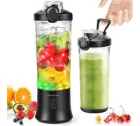 Batidora Portatil, Licuadora Portátil Batidora Smoothie,Batidora Smoothie 600 ml de Gran Capacidad y Batería de 4000 mAh, 6 Cuchillas 3D y Resistente al Agua IPx67, Hogar/Oficina/Exterior,