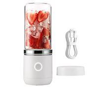 Batidora portátil USB Mini Juice Blender Smoothie Maker 350 ml, recargable, pequeña batidora para claras de huevo, preparar alimentos para bebés (blanco)