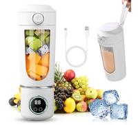 Batidora portátil Zinueen, 700 ml, tipo C, recargable, vaso con tapa a prueba de fugas y boca para beber para batidos, zumos, batidos
