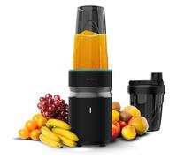 Cecotec Batidora de Vaso Individual PowerTitanium 1000 Push2Go Duo. 1000W, Cuchilla Acero Inox 6 Hojas, Pantalla LED, 2 Vasos 550ml y 700ml, Libre BPA, Texturas Suaves y Cremosas