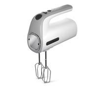 Taurus Station Grey - Batidora amasadora de repostería, 300W, 5 velocidades, función turbo, 2 tipos varillas: amasadoras y batidoras, varillas extraíbles, libre BPA, ergonómica, compacta, blanco/gris