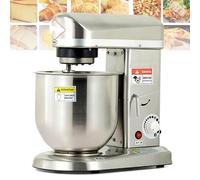Batidora vertical, batidora eléctrica de pie, batidora compacta comercial de 3 velocidades, incluye batidor mezclador de acero inoxidable y gancho para amasar (acero inoxidable).