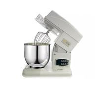 Batidoras de mano Chef Machine Máquina comercial de leche fresca 7 litros amasadora agitadora automática silenciosa Crema multifuncional(Blanco)