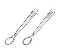 Batidores de Cocina de Acero Inoxidable,2 PCS Herramienta Manual para Batir Huevos Mini Bobina de Resorte Batidor Manual de Huevos para Hornear Cocinar Leche té con Leche