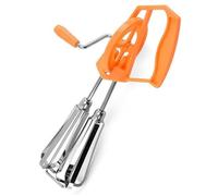 Batidores de huevos Batidora manual giratoria de doble cabezal con manivela, batidor de acero inoxidable para huevos, crema y masa de 9, 7 x 5, 3 pulgadas, batidora manual