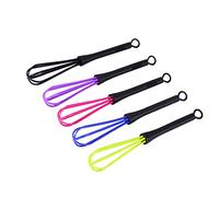 Batidores para cocinar, paquete de 5 batidores de plástico para mezclar, batir, batir y agitar, versión mejorada juego de batidor de globos