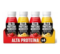 Batidos de Proteínas Pack Mixto Fresa y Plátano | Smoothie Proteico Listo para Beber | 4 Botellas x 200 ml | Sin Gluten y Sin Lactosa