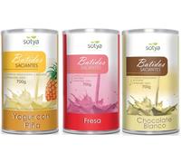 Batidos Saciantes Sustitutivos de Comida para Adelgazar, Pack 3 Sabores (Yogur de Piña, Fresa y Chocolate Blanco), Control de Peso y Saciedad, 700 g