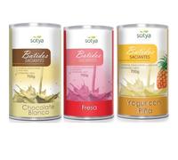 Batidos Saciantes Sustituto de Comida para Adelgazar Pack 3 Sabores, Yogur de Piña, Fresa y Chocolate Blanco, 700g