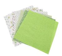 Batiks 100% algodón, tela para manualidades de costura, tela de bricolaje de primera calidad, material multiusos para funda de cojín, billetera, mantel, patrón de flores, juego de (25 * 25cm)