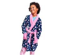 Batín de Peppa Pig - Color Azul Oscuro con Detalles Rosas - Talla 2 Años - Bata Larga Fabricada con Poliéster 100% - Estampado de Peppa Pig - Producto Original Diseñado en España