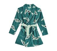 Batín Infantil de The Mandalorian - Color Verde - Talla 8 Años - Bata Larga Fabricada con Poliéster Coral Fleece 100% - Colección de Star Wars - Producto Original Diseñado en España