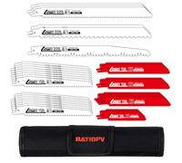 BATIOPV Hojas de Sierra Sable 32 Piezas Para Cortar Madera, Metal y Plástico Juego de Cuchillas Universales con Bolsa Organizadora Compatibles con Bosch, Makita, Dewalt y Más