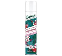 BATISTE Sweet Summer - Champú seco sin enjuague, floral y gourmet con notas de monoi, coco y vainilla, se enfría sin secarse, pulverizar 200 ml