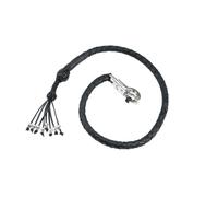 Batito de motociclista de 42 pulgadas, látigo de retroceso, accesorios de manillar para motocicleta, látigos de cuero genuino para motocicletas