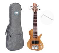 Batking Mini bajo eléctrico, Ubass de viaje, 4 cuerdas, bajo ukelele trastado con bolsa