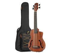Batking Ubass con trastes, bajo eléctrico barítono de 76.2 cm, bajo acústico eléctrico con bolsa