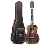 Batking Ukelele tenor de 26 pulgadas, ukelele hawaiano sólido de caoba con kit para principiantes, incluye bolsa de concierto (marrón, cabezal de máquina Graphtech)