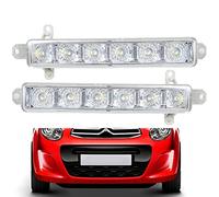 BATLAM 2 Piezas LED Luz Antiniebla Luz De Marcha Diurna 9802795580 para Peugeot 308 2013-2020 para Citroen C-Elysee Berlingo B9 C1 C3 MK2 2005-2020