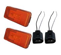 BATLAM 2 Piezas Piloto De Señalización Lateral LED Ámbar con Conector 24V para Scania