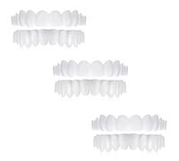 BAtlam 3 Pares de Dientes Falsos, Dientes a presión, carillas a presión en los Dientes, Ajuste instantáneo en una Sonrisa Confianza en Minutos en casa