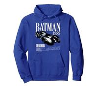 Batman 1989 Batmobile Schematic Sudadera con Capucha, Unisex para Adultos, Azul Real, M