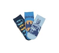 BATMAN 3 pares de calcetines para niños y niñas, algodón, multicolor, superhéroe, Pack 1, 31-34