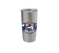 Batman 4th of July Camo Logo Vaso térmico de acero inoxidable de doble pared