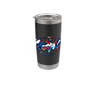 Batman 4th of July Camo Logo Vaso térmico de acero inoxidable de doble pared