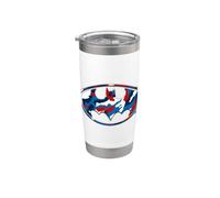 Batman 4th of July Camo Logo Vaso térmico de acero inoxidable de doble pared