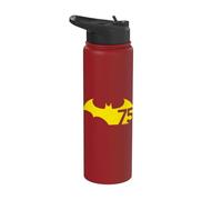 Batman 75 Logo Yellow Stainless Steel Insulated Water Bottle