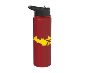Batman 75 Logo Yellow Stainless Steel Insulated Water Bottle