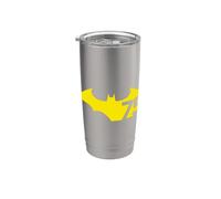 Batman 75 Logo Yellow Vaso térmico de acero inoxidable de doble pared
